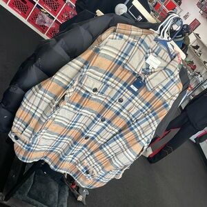 Men’s Lucky Brand Distinctive Western Sportswear Button Up Flannel New SZ L NWT